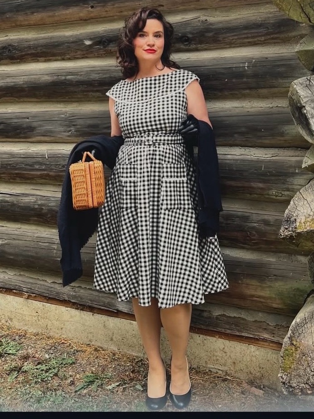 🖤 Retro Stage Gingham Fit & Flare Dress – Vintage Pinup Darling 🖤